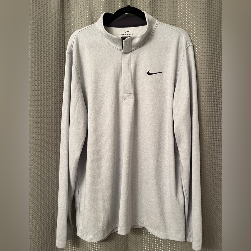 Nike Dri-Fit Long Sleeve 3/4 Zip Mens Shirt SZ XL